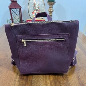 🆕Portland Leather Goods C-Grade Sale Plum Small Tote Backpack